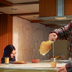 If mom’s away, dad will... make breakfast and take care of the kids.